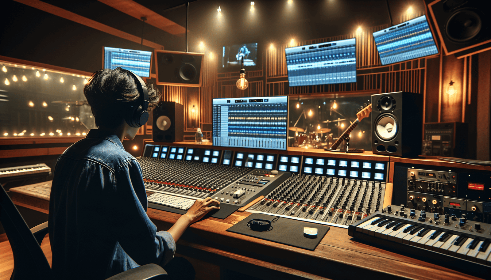Music production process illustration