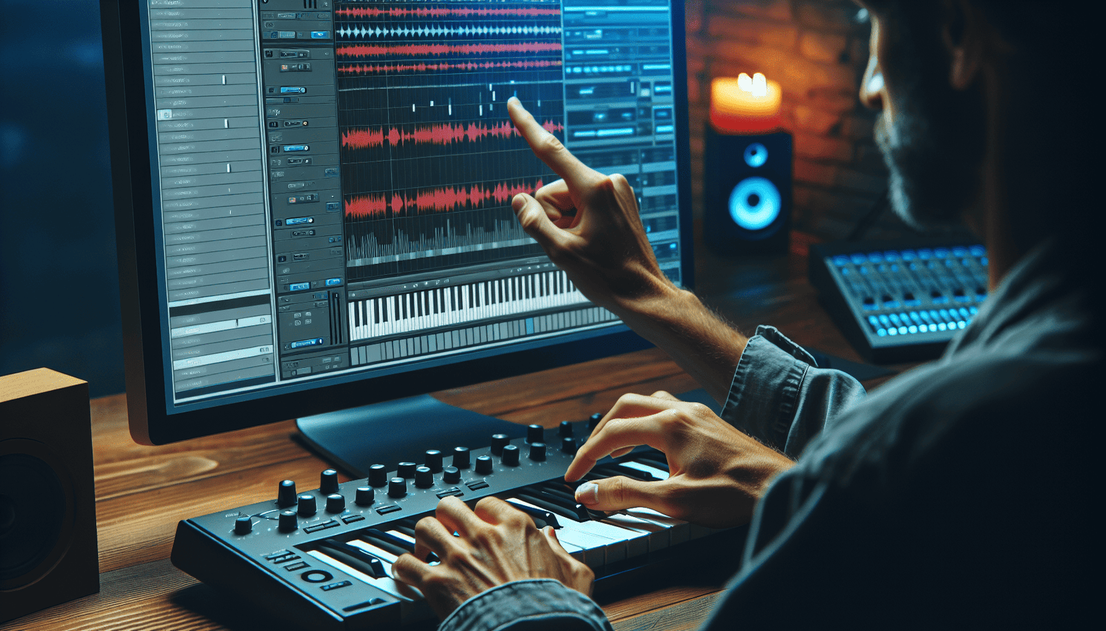 Music producer sampling